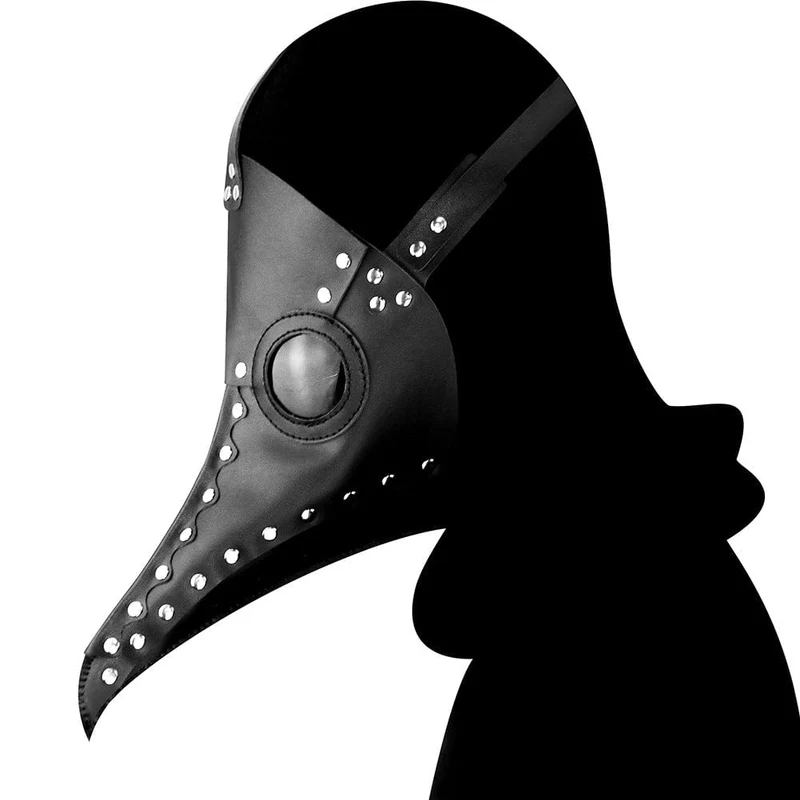 Steampunk Pestarzt Maske mit genageltem Schnabel