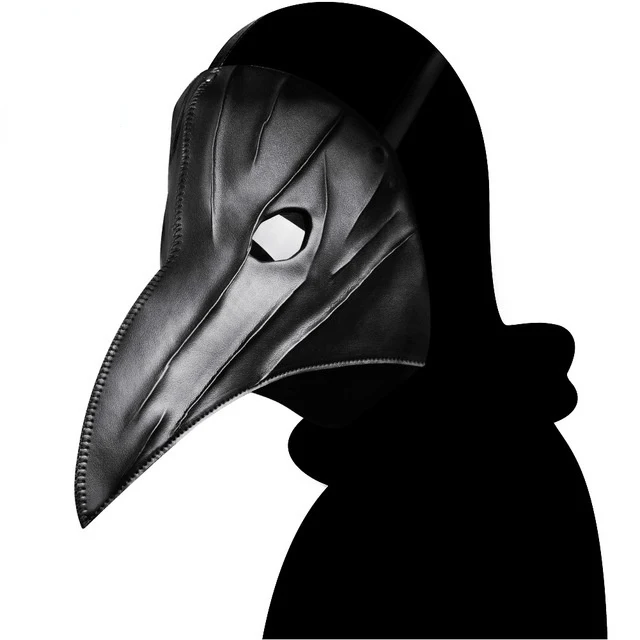 Steampunk einfarbig gefaltete Schnabelmaske