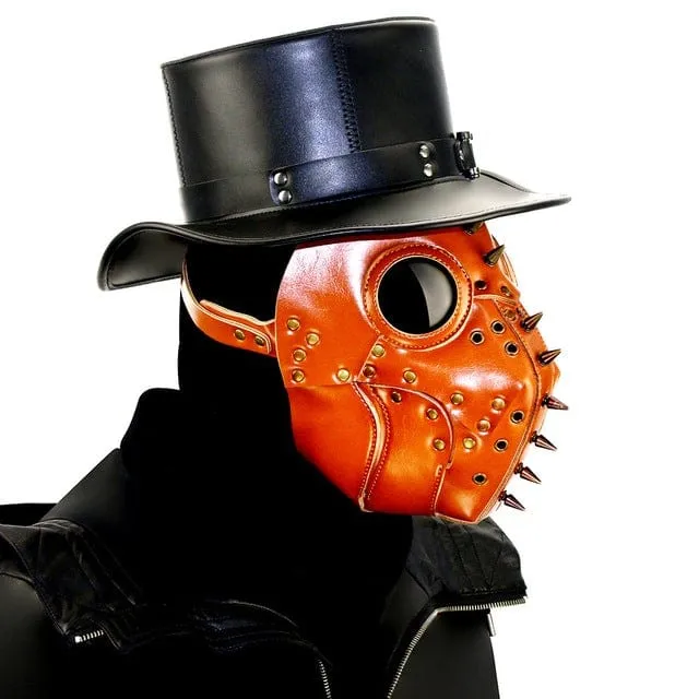 Steampunk-Halloween-Maske mit genagelten Nieten