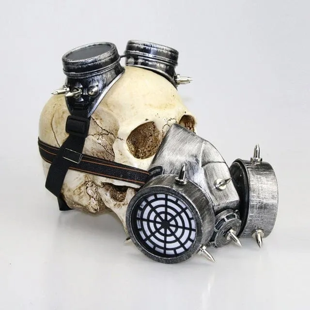 Steampunk Rivets Cosplay Gasmaske