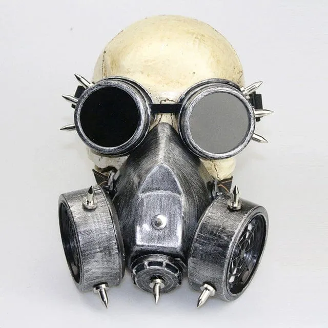 Steampunk Rivets Cosplay Gasmaske