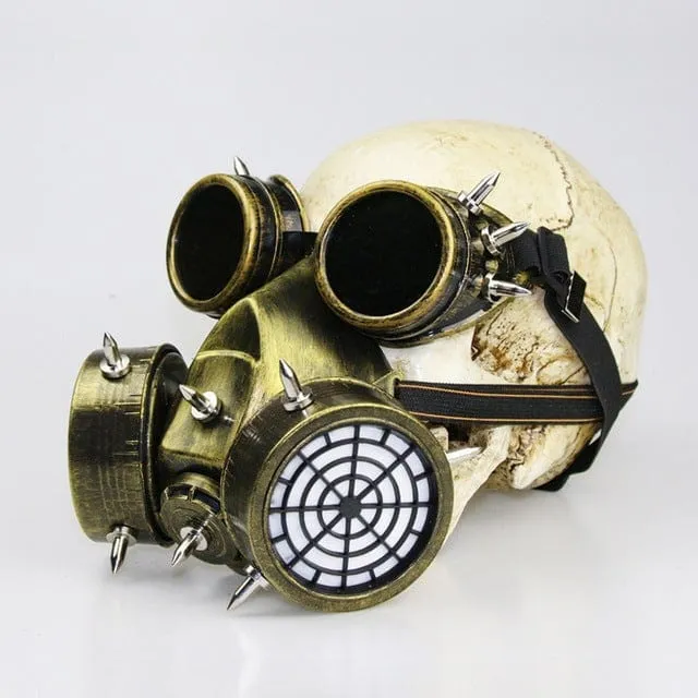 Steampunk Rivets Cosplay Gasmaske