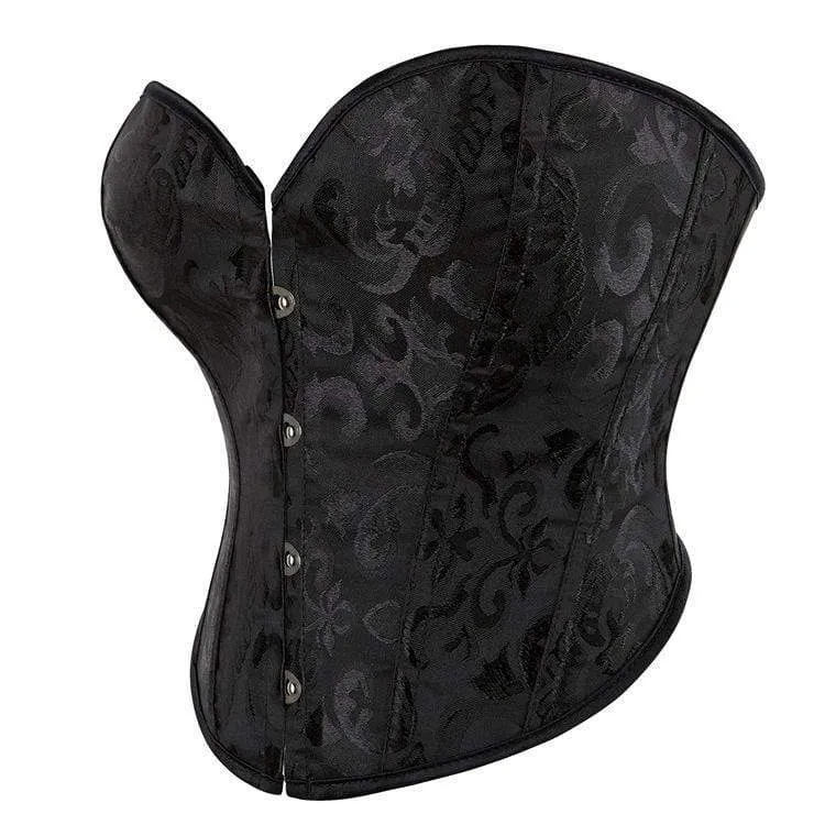 Gothic Strappy Polka Dot Overbust Korsett für Damen
