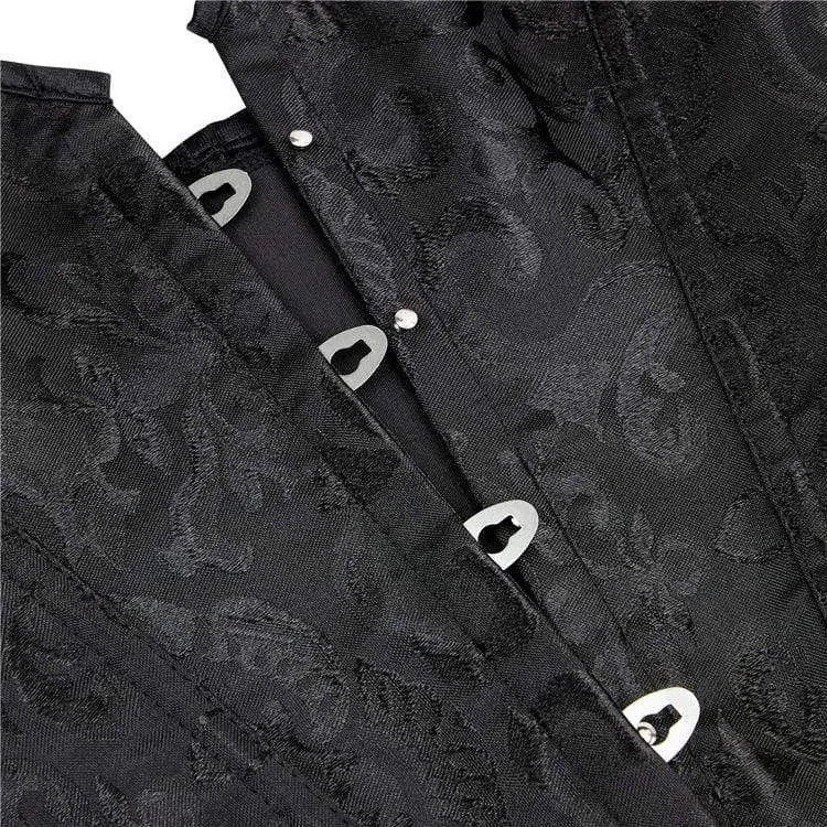Gothic Strappy Polka Dot Overbust Korsett für Damen