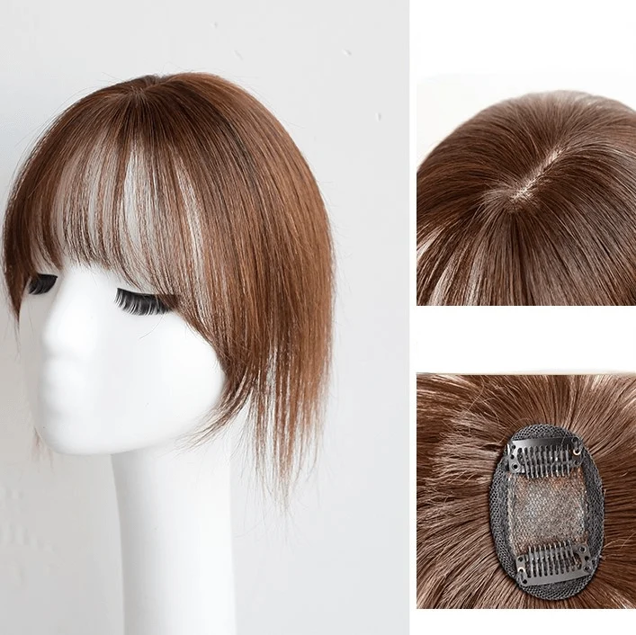 Natürliche Pony Echthaar Perücke für Damen