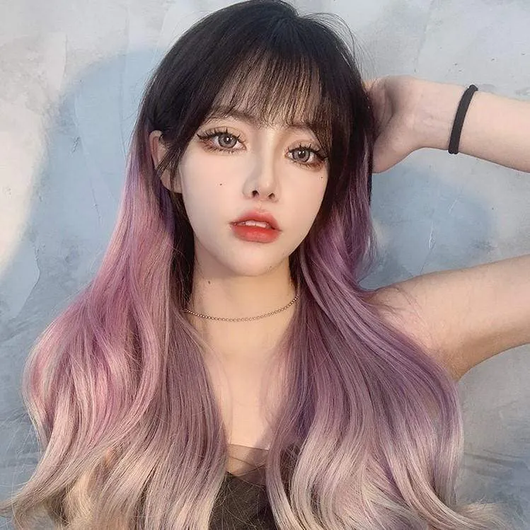 Double Color Deep Wave Synthetics Haarverlängerung für Damen