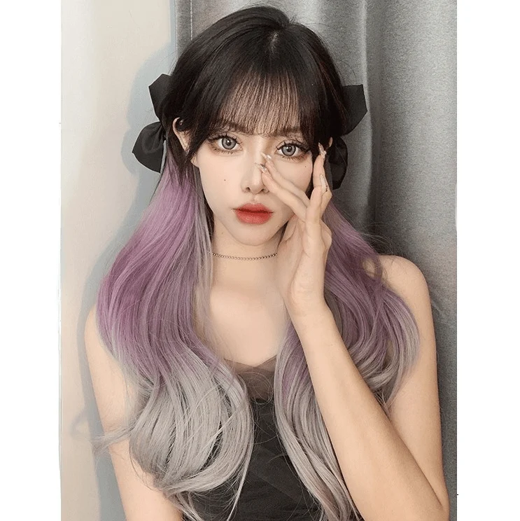 Double Color Deep Wave Synthetics Haarverlängerung für Damen