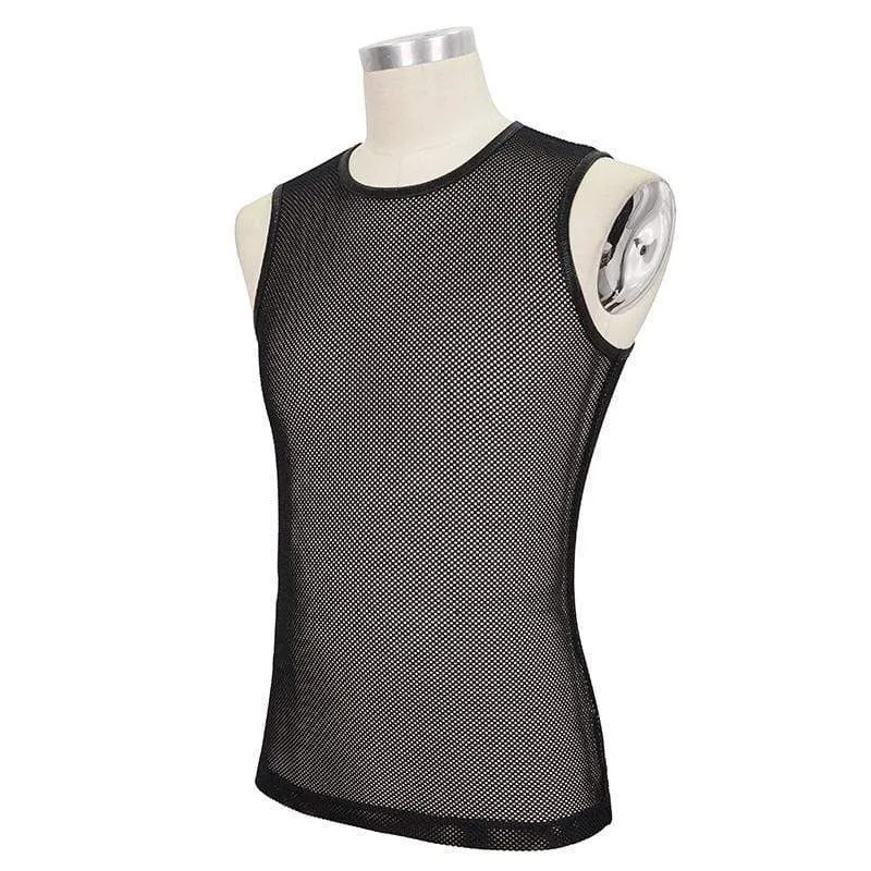 Gothic-Tanktops aus transparentem Netz für Herren