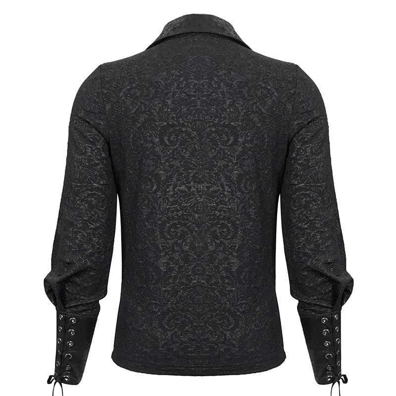 Gothic-Trägerhemd mit Umlegekragen für Herren
