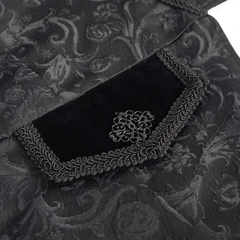 Gothic-Mantel mit Hornärmeln und Schwalbenschwanz im Gothic-Stil