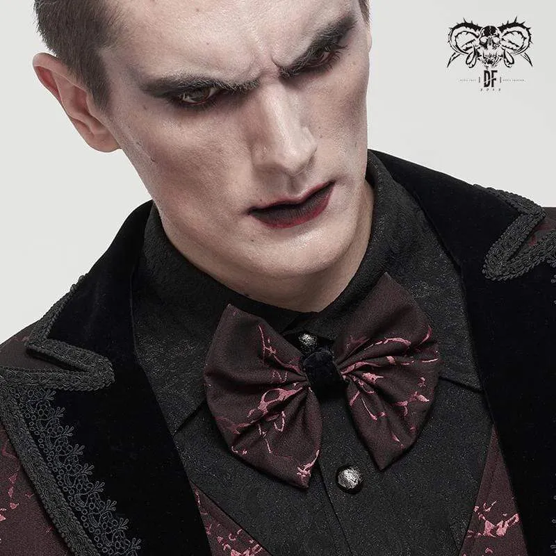 Herren Gothic Bowknot Krawatte Rot