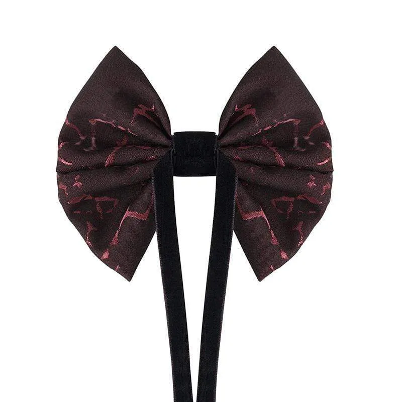 Herren Gothic Bowknot Krawatte Rot