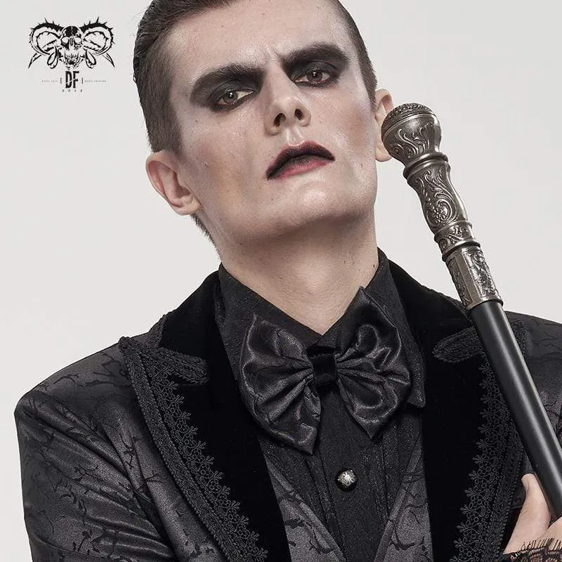 Herren Gothic Bowknot Krawatte Schwarz