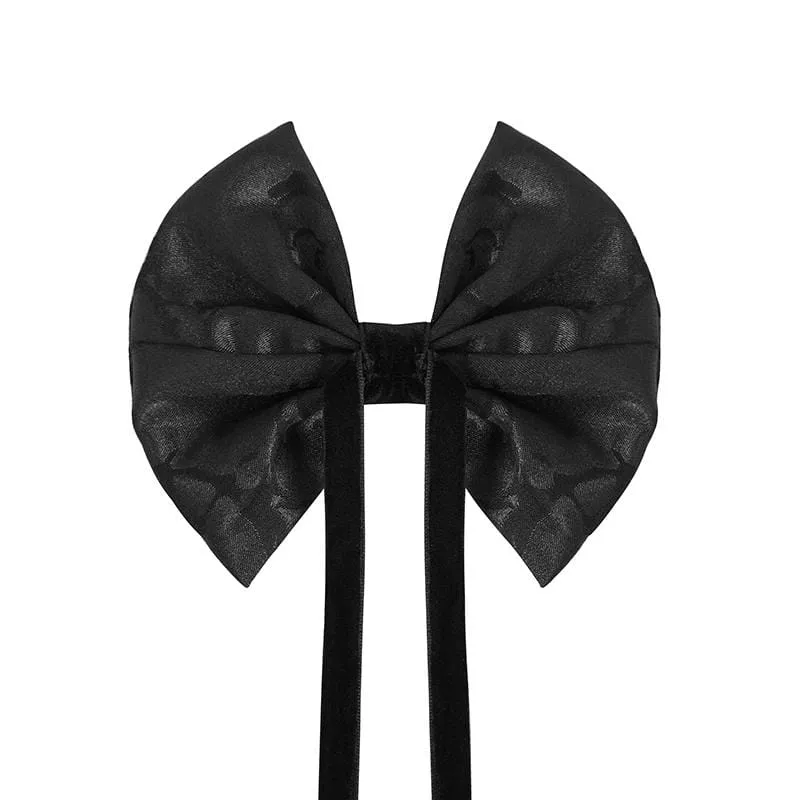 Herren Gothic Bowknot Krawatte Schwarz