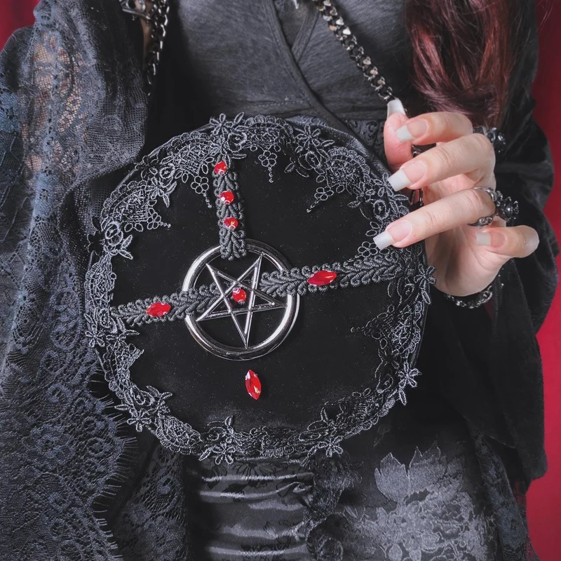 Gothic-Blumenstern-Tasche für Damen