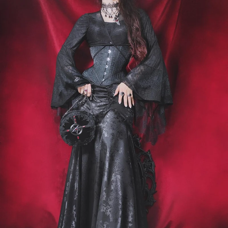 Gothic-Blumenstern-Tasche für Damen