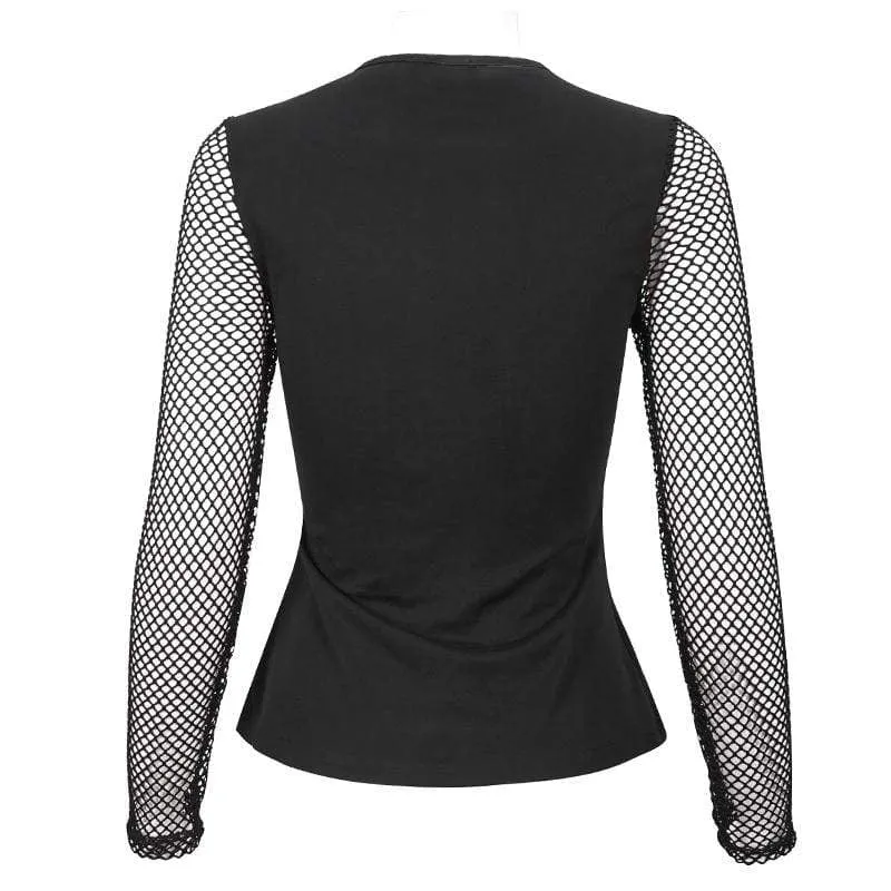 Gothic-Splice-Top mit Ausschnitten für Damen
