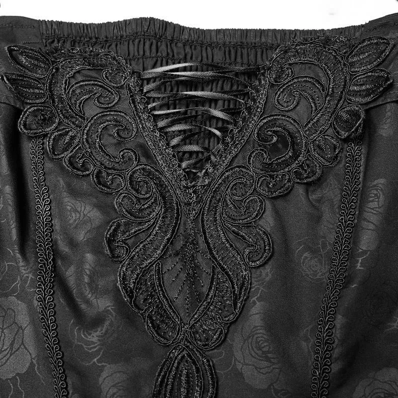 Damen Gothic schulterfreies mehrschichtiges Hexenkleid aus Spitze