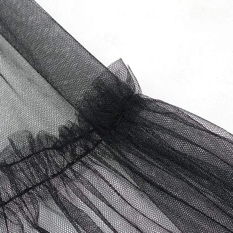 Damen Gothic Kordelzug Spitze Splice Rotes Unterkleid Hochzeitskleid