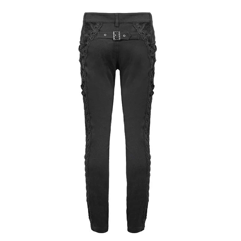 Herren Gothic Back Chain Jacquard Taschenhose