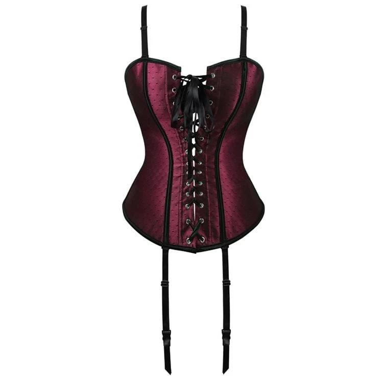 Frauen Vintage Mesh Point Überbrust Korsetts