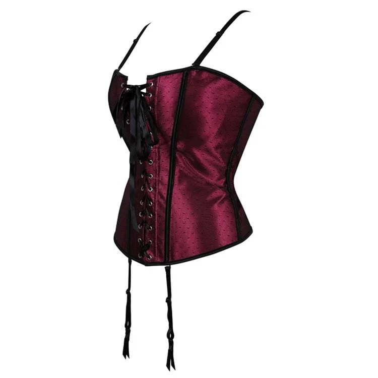 Frauen Vintage Mesh Point Überbrust Korsetts