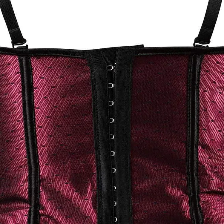 Frauen Vintage Mesh Point Überbrust Korsetts