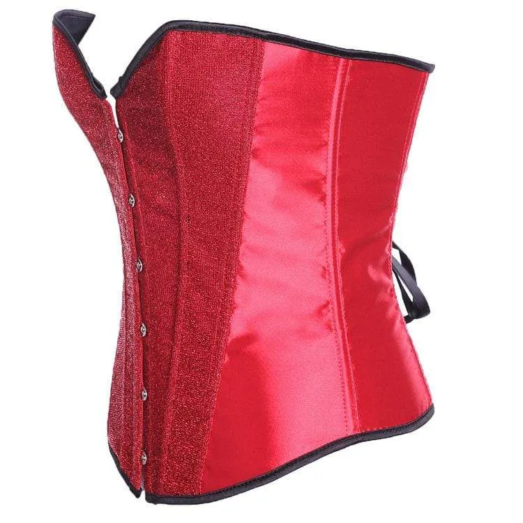 Frauen Gothic Flash Stain Overbust Korsetts