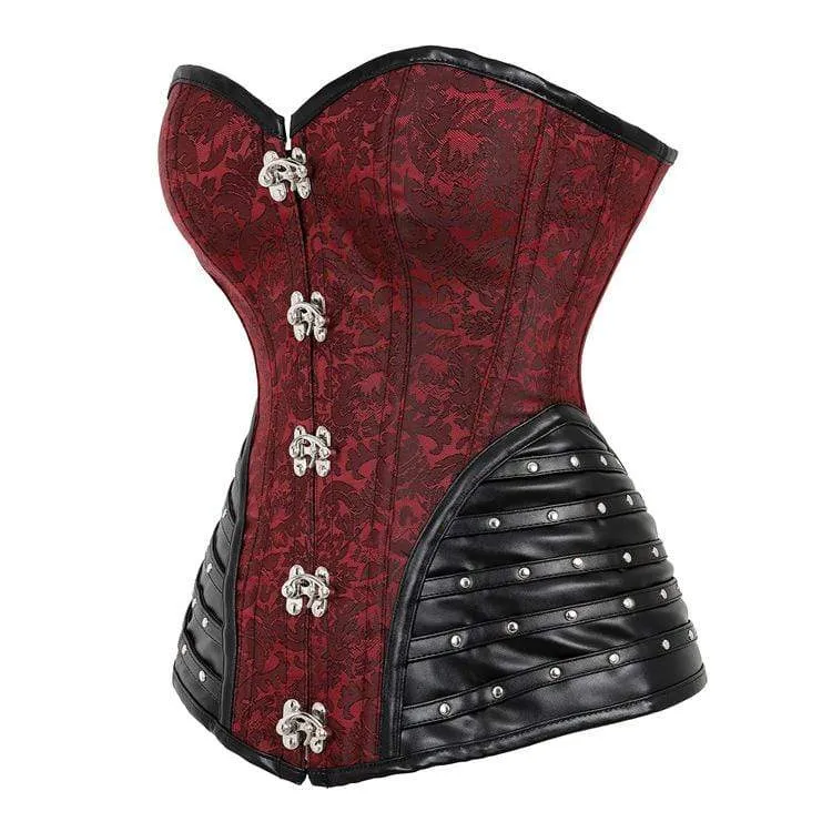 Damen Vintage Jacquard Strappy Overbust Korsetts