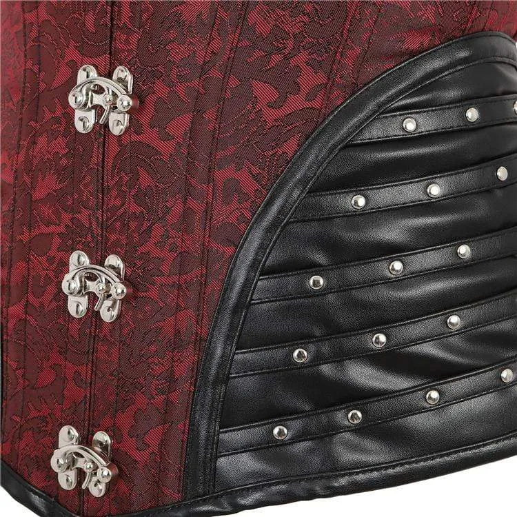 Damen Vintage Jacquard Strappy Overbust Korsetts