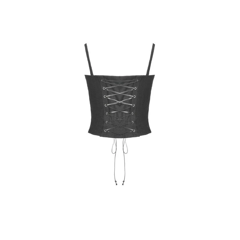 Frauen Gothic Strappy Bustiers mit Gürtel