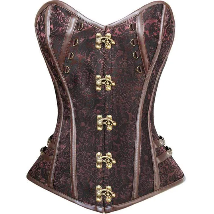 Frauen Gothic Floral Overbust Korsetts