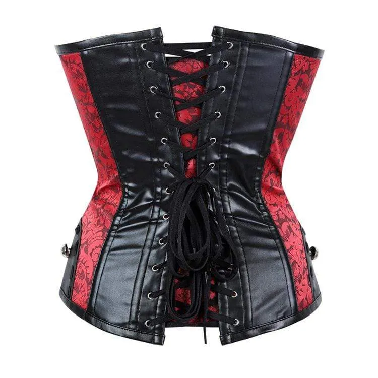 Frauen Steampunk Kunstleder Overbust Korsetts