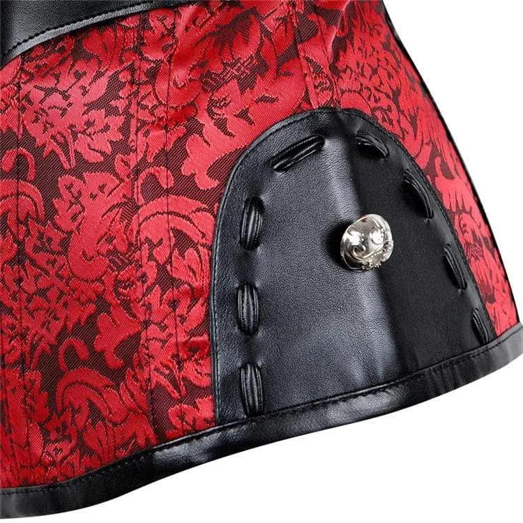 Frauen Steampunk Kunstleder Overbust Korsetts