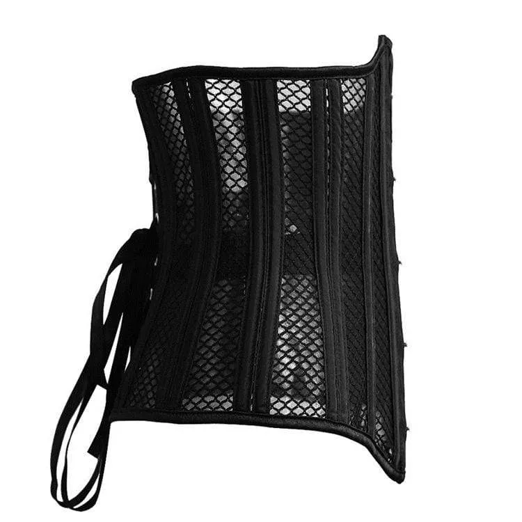 Damen Gothic 26 Steel Boned Mesh Underbust Korsetts