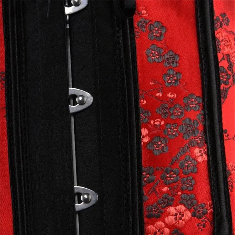 Frauen Gothic Floral Strappy Overbust Korsetts