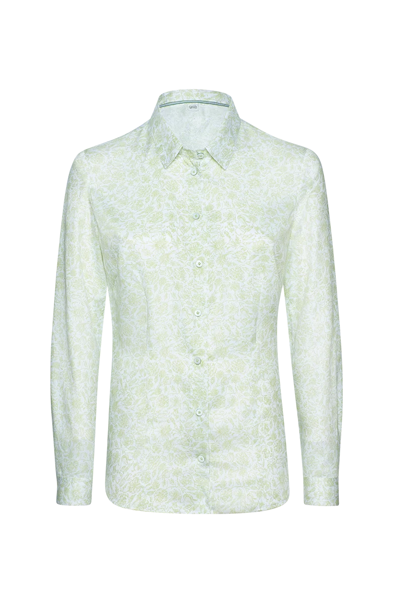 Bluse aus Baumwoll-Feinsatin