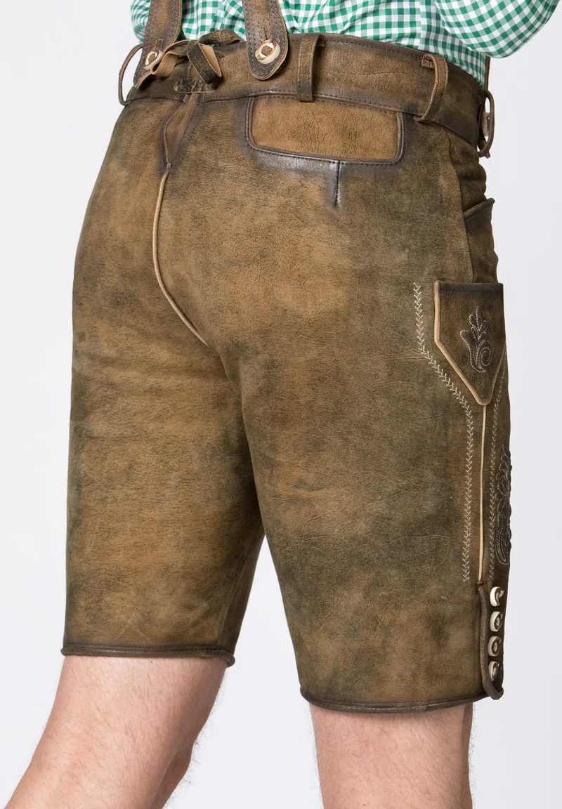 Lederhose Stockerpoint havanna gespeckt