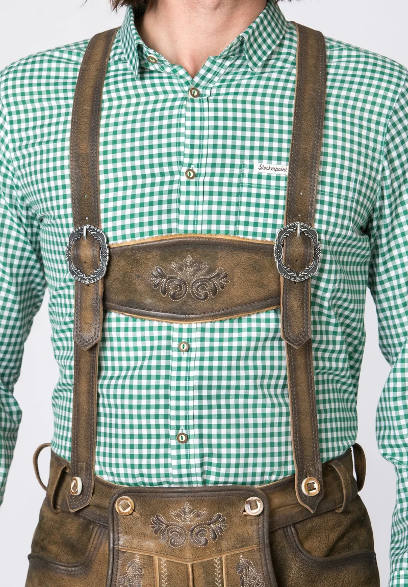 Lederhose Stockerpoint havanna gespeckt