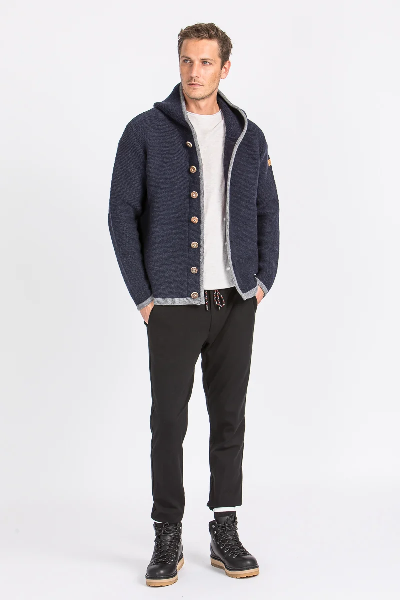 Liebling Kapuzenjanker Thomas navy/grau