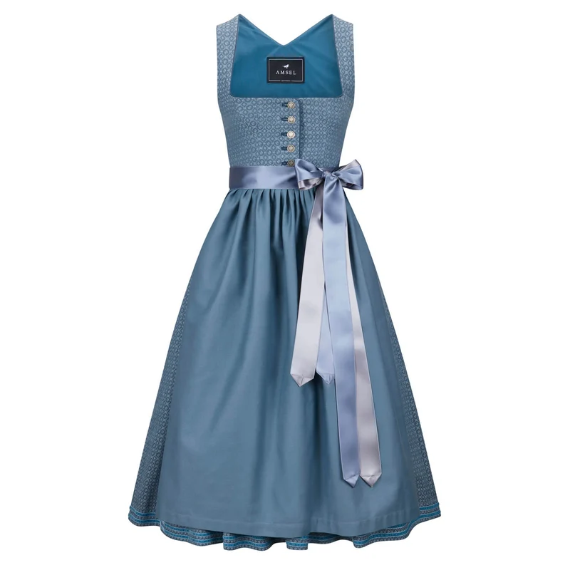 Dirndl Hermine Jeansblau (lang)