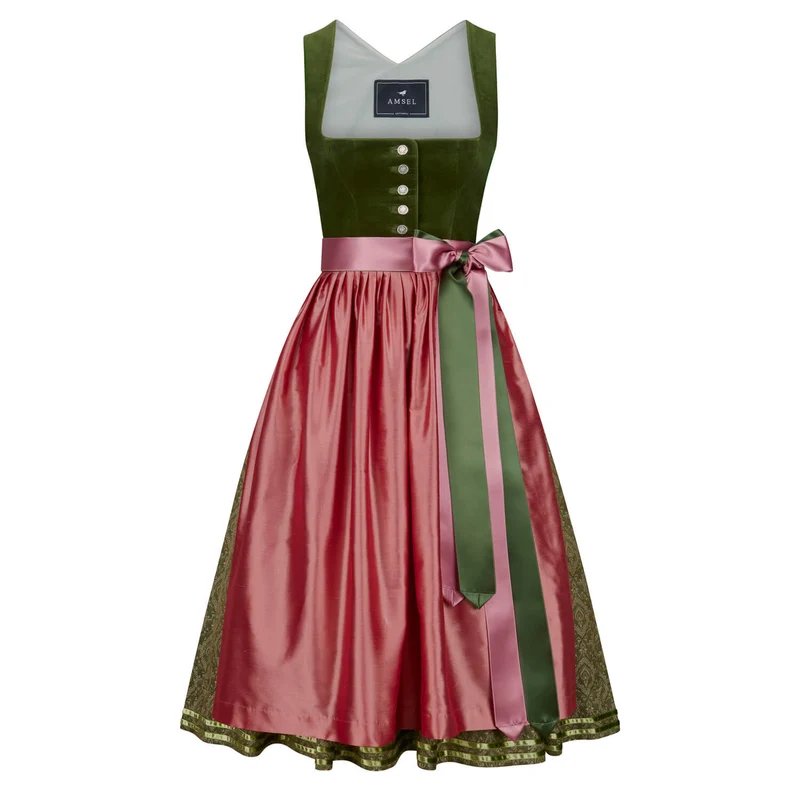 Samtdirndl Lea Oliv