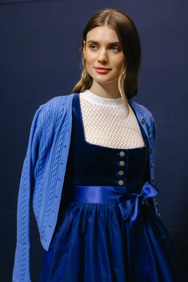 Samtdirndl Mara Blau