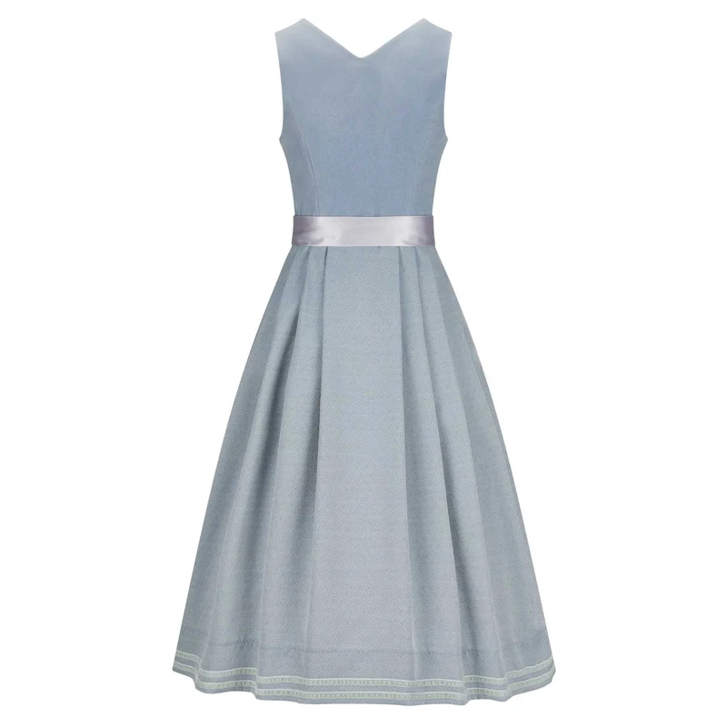 Samtdirndl Lisa Hellblau