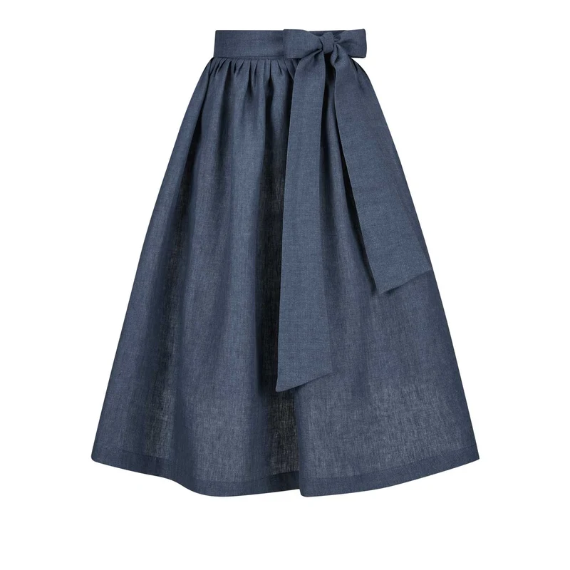 Leinenschürze Blau