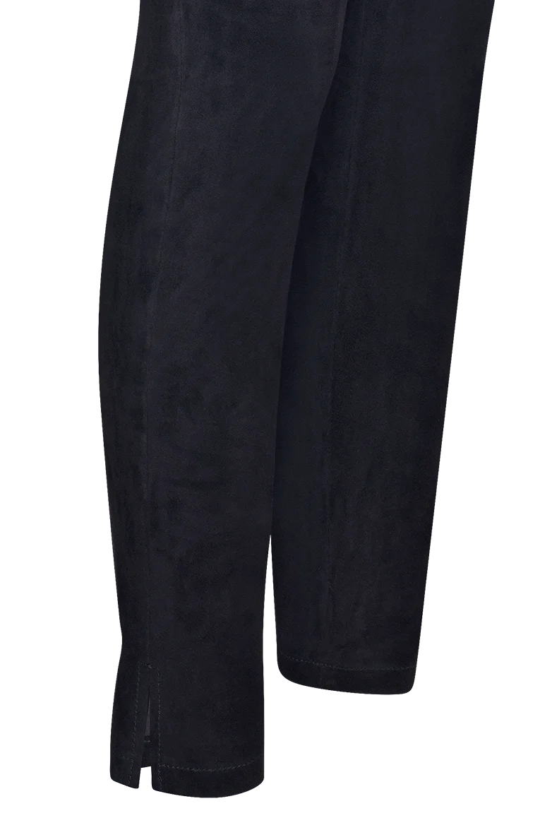 Leder-Jeans