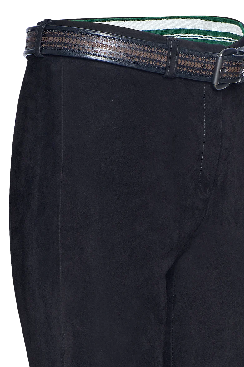 Leder-Jeans