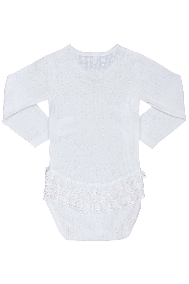 Babybody Langarm Rüschen