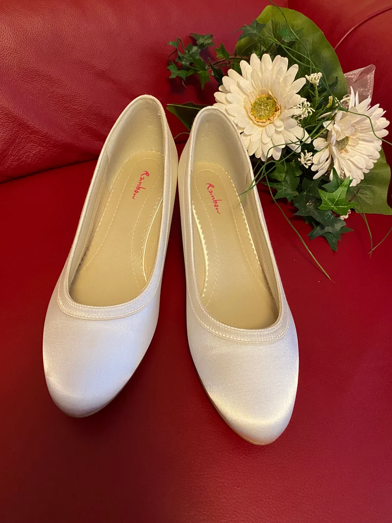 Brautschuh Ramona Gr.37,5 Ivory Satin