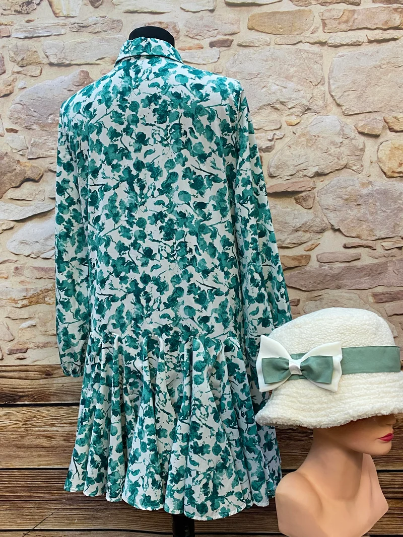 20er Jahre Tageskleid Drop Waist Set Gr. 42